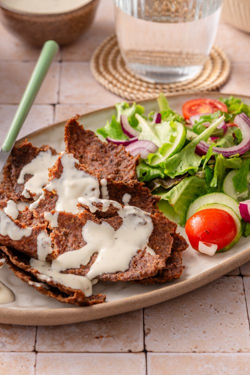Viral keto beef doner kebab with garlic sauce
