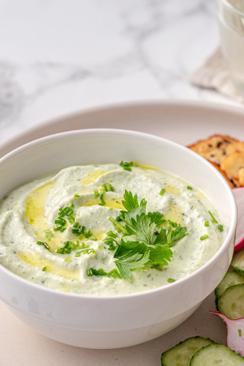 Garlic herb cottage cheese dip