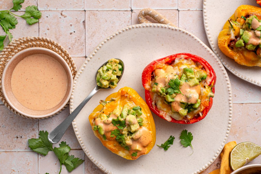 Low-carb Mexican stuffed peppers