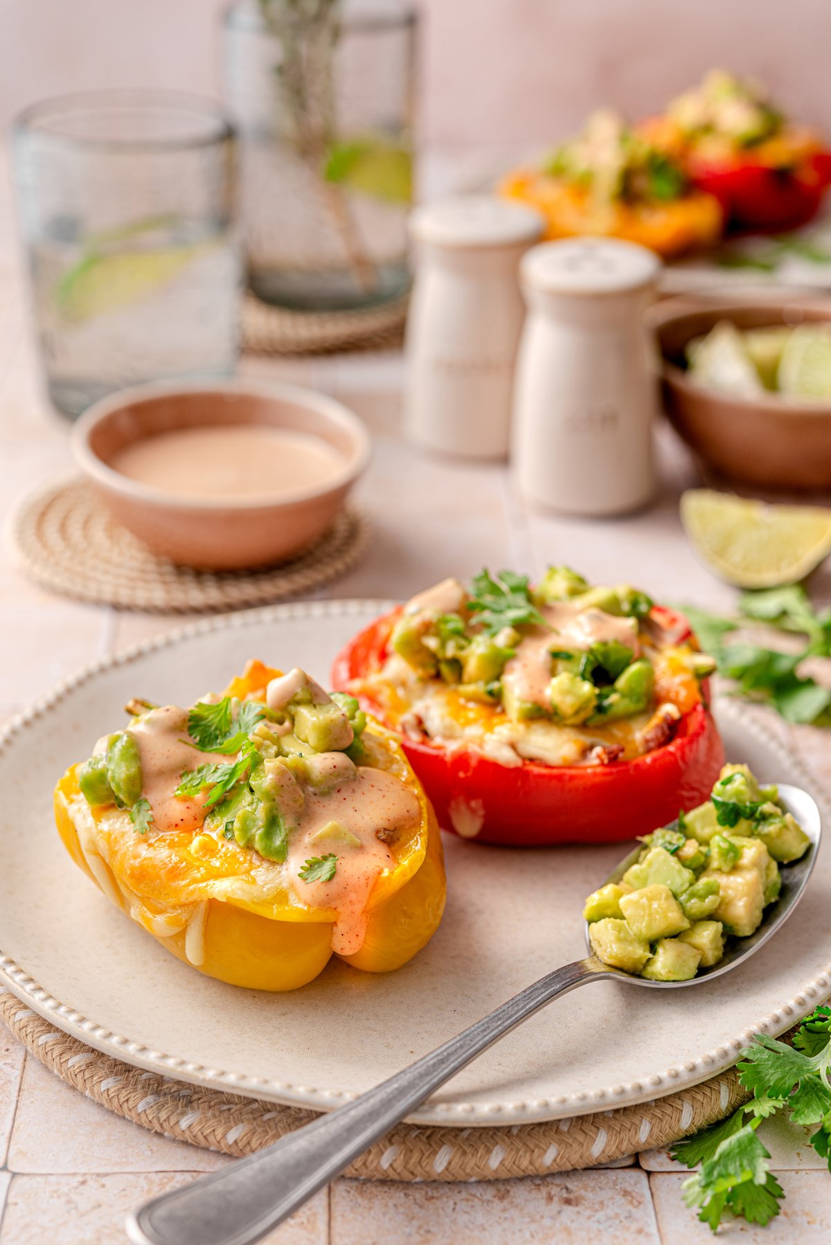 Low-carb Mexican stuffed peppers