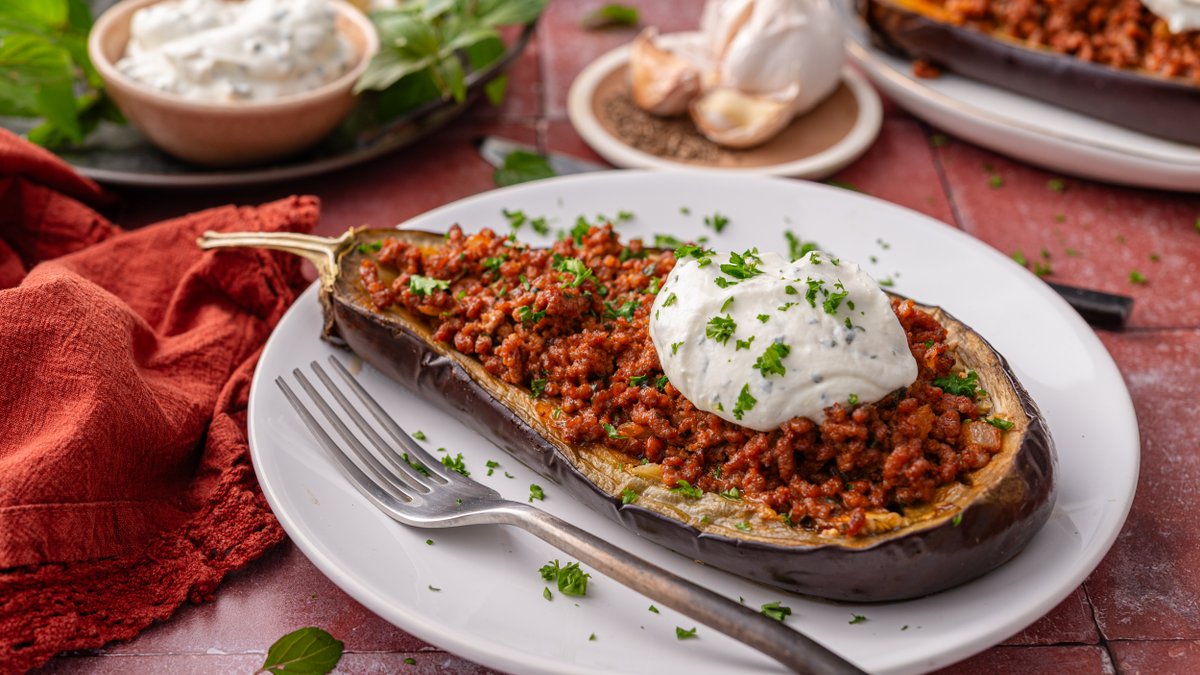 Low carb Turkish stuffed eggplant