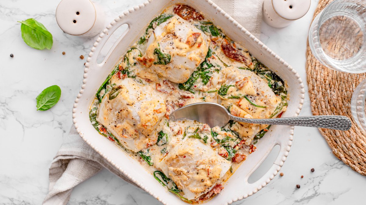 Tuscan cod casserole