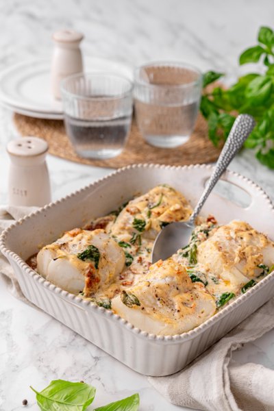 Tuscan cod casserole
