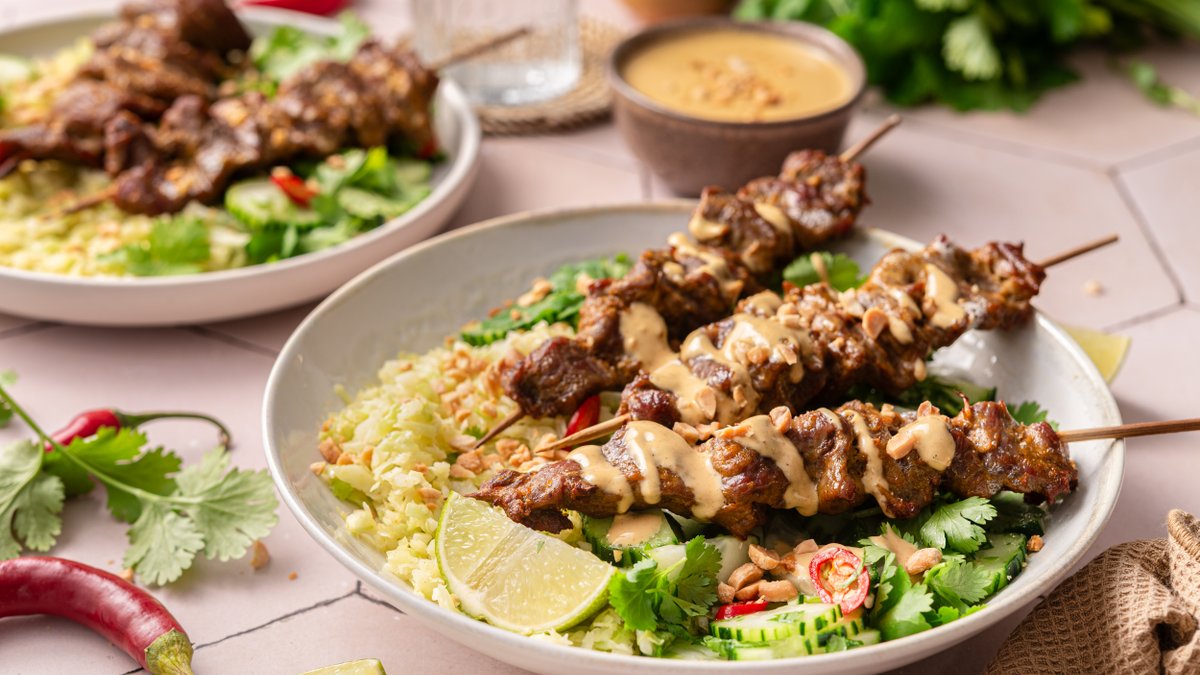 Beef satay skewers