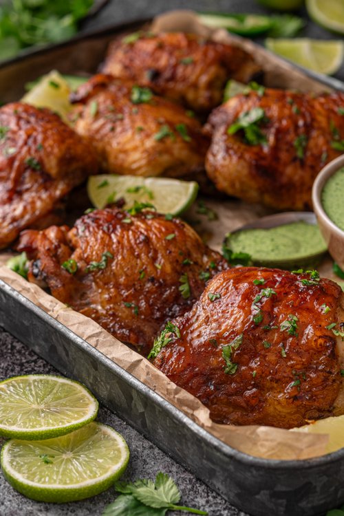 Peruvian chicken with green sauce
