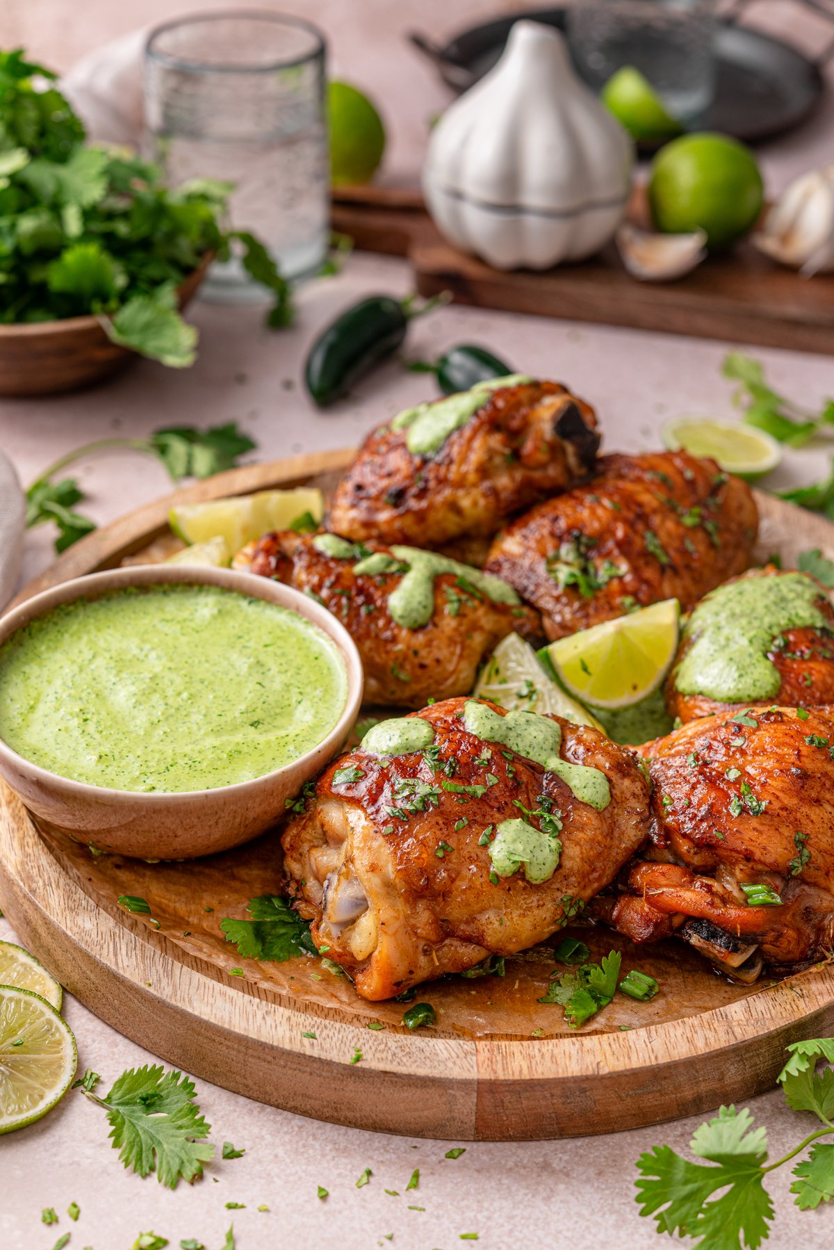 Peruvian chicken with green sauce